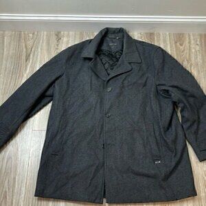 Calvin Klein gray men wool coat size XXL business casual preppy academia